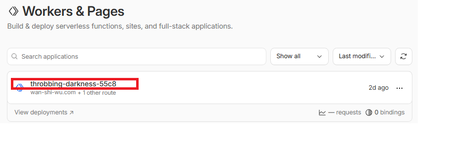 Cloudflare 部署成功後產生的 Workers Subdomain 預覽網址